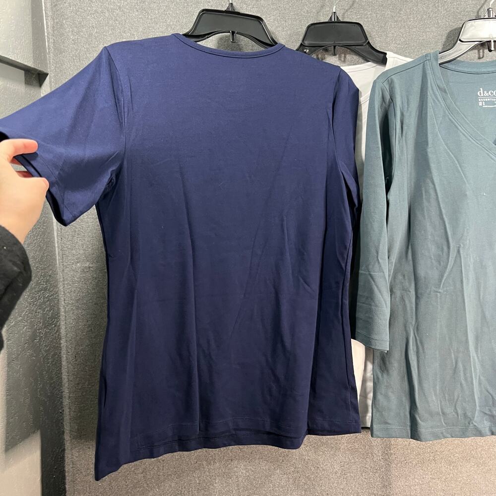Denim & Co. Essentials Perfect Jersey Set of Three Knit Tops Size Small - Picture 10 of 10